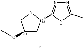 5-[(2S,4R)-4-methoxypyrrolidin-2-yl]-3-methyl-1H-1,2,4-triazole dihydrochloride 구조식 이미지