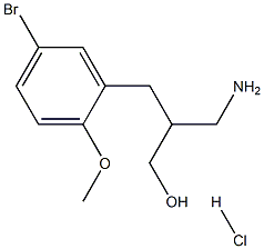 3-amino-2-[(5-bromo-2-methoxyphenyl)methyl]propan-1-ol hydrochloride Structure