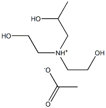 bis(2-hydroxyethyl)-(2-hydroxypropyl)ammonium acetate Structure