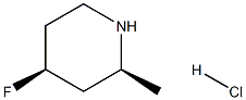 (2S,4S)-4-fluoro-2-methylpiperidine hydrochloride Structure