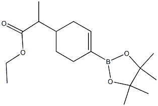 ethyl 2-[4-(4,4,5,5-tetramethyl-1,3,2-dioxaborolan-2-yl)cyclohex-3-en-1-yl]propanoate Structure