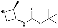 tert-butyl N-[(2S,3R)-2-methylazetidin-3-yl]carbamate Structure