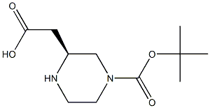 (S)-2-(4-(tert-butoxycarbonyl)piperazin-2-yl)acetic acid Structure