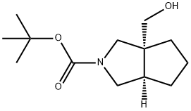 Cis-Tert-Butyl 3A-(Hydroxymethyl)Hexahydrocyclopenta[C]Pyrrole-2(1H)-Carboxylate* Structure