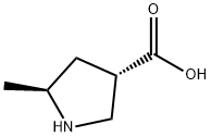 3-Pyrrolidinecarboxylic acid, 5-methyl-, (3S,5S)- Structure