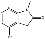 4-bromo-1-methyl-1,3-dihydro-2H-pyrrolo[2,3-b]pyridin-2-one 구조식 이미지