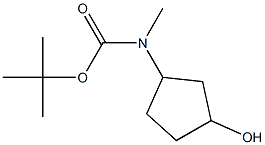 tert-butyl (3-hydroxycyclopentyl)(methyl)carbamate Structure