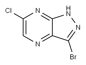 3-bromo-6-chloro-1H-pyrazolo[3,4-b]pyrazine 구조식 이미지