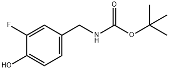 tert-butyl 3-fluoro-4-hydroxybenzylcarbamate Structure