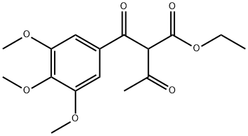 3-oxo-2-(3,4,5-trimethoxy-benzoyl)-butyric acid ethyl ester Structure