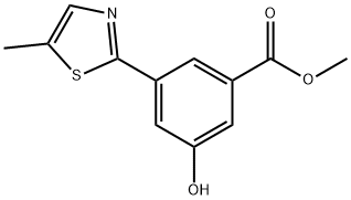 methyl 3-hydroxy-5-(5-methylthiazol-2-yl)benzoate Structure