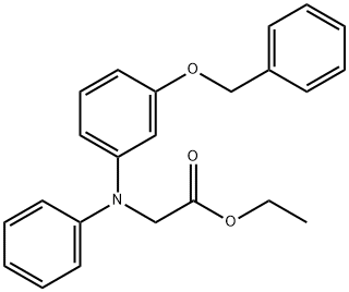 Ethyl 2-((3-(benzyloxy)phenyl)(phenyl)amino)acetate Structure