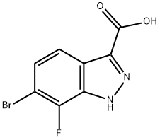 6-bromo-7-fluoro-1H-indazole-3-carboxylic acid Structure