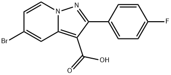 Pyrazolo[1,5-a]pyridine-3-carboxylic acid, 5-bromo-2-(4-fluorophenyl)- Structure