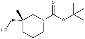 tert-butyl (S)-3-(hydroxymethyl)-3-methylpiperidine-1-carboxylate Structure