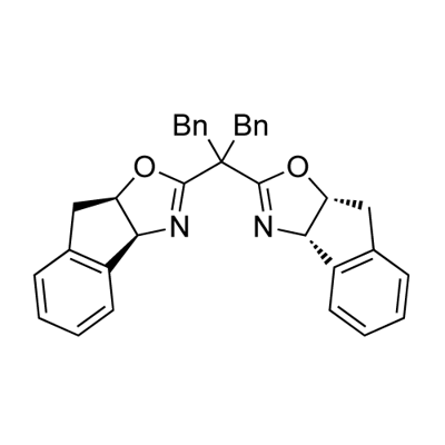 (3aS,3a'S,8aR,8a'R)-2,2'-(1,3-Diphenylpropane-2,2-diyl)bis(8,8a-dihydro-3aH-indeno[1,2-d]oxazole) 구조식 이미지