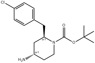 trans-4-Amino-1-Boc-2-(4-chlorobenzyl)piperidine Structure