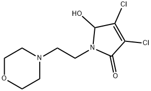 3,4-Dichloro-5-hydroxy-1-(2-morpholinoethyl)-1H-pyrrol-2(5H)-one 구조식 이미지