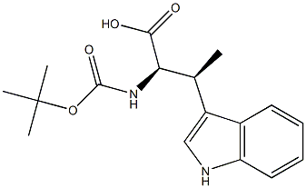 (2R,3S)-2-[(tert-butoxycarbonyl)amino]-3-(1H-indol-3-yl)butanoic acid Structure