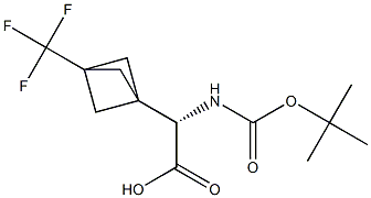 (2S)-2-{[(tert-butoxy)carbonyl]amino}-2-[3-(trifluoromethyl)bicyclo[1.1.1]pentan-1-yl]acetic acid Structure