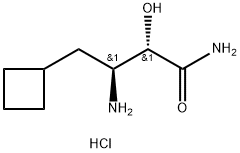 (2R,3R)-3-amino-4-cyclobutyl-2-hydroxybutanamide hydrochloride 구조식 이미지