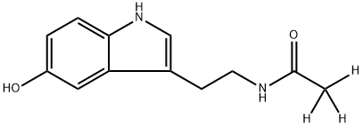 N-Acetyl-d3-5-hydroxytryptamine 구조식 이미지