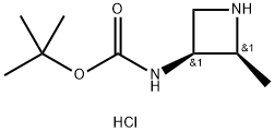 tert-butyl N-[cis-2-methylazetidin-3-yl]carbamate hydrochloride Structure