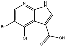 5-bromo-4-hydroxy-1H-pyrrolo[2,3-b]pyridine-3-carboxylic acid Structure
