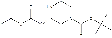 tert-Butyl (S)-3-(2-ethoxy-2-oxoethyl)piperazine-1-carboxylate Structure