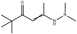 4-Hexen-3-one, 5-(2,2-dimethylhydrazinyl)-2,2-dimethyl- 구조식 이미지