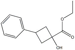 ethyl 1-hydroxy-3-phenylcyclobutane-1-carboxylate Structure