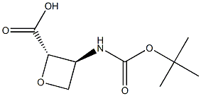 (2S,3S)-3-((tert-butoxycarbonyl)amino)oxetane-2-carboxylic acid Structure