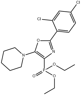 diethyl 2-(2,4-dichlorophenyl)-5-(1-piperidinyl)-1,3-oxazol-4-ylphosphonate Structure