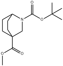 2-(tert-butyl) 4-methyl 2-azabicyclo[2.2.2]octane-2,4-dicarboxylate 구조식 이미지