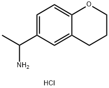 1-(3,4-dihydro-2H-1-benzopyran-6-yl)ethan-1-amine hydrochloride Structure