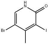 5-bromo-3-iodo-4-methylpyridin-2-ol Structure