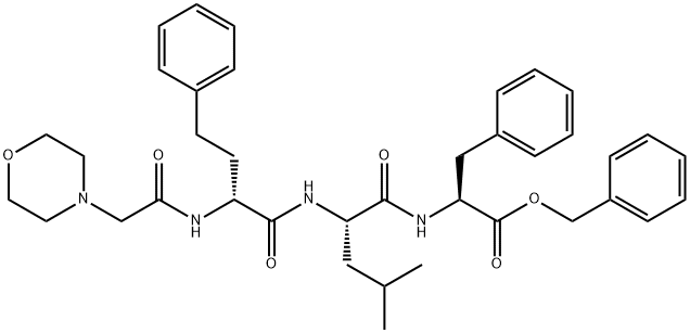 (S)-Benzyl 2-((S)-4-methyl-2-((R)-2-(2-morpholinoacetamido)-4-phenylbutanamido)pentanamido)-3-phenylpropanoate Structure