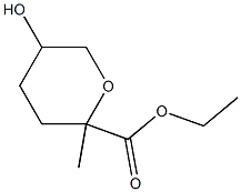 ethyl 5-hydroxy-2-methyltetrahydro-2H-pyran-2-carboxylate Structure