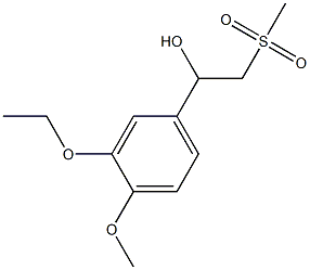 1-(3-Ethoxy-4-methoxyphenyl)-2-(methylsulfonyl)ethanol 구조식 이미지