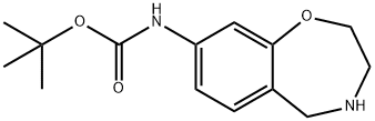 Carbamic acid, N-(2,3,4,5-tetrahydro-1,4-benzoxazepin-8-yl)-, 1,1-dimethylethyl ester 구조식 이미지