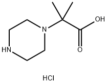 2-methyl-2-(piperazin-1-yl)propanoic acid dihydrochloride 구조식 이미지