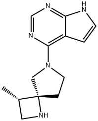 4-((3S,4R)-3-Methyl-1,6-diazaspiro[3.4]octan-6-yl)-7H-pyrrolo[2,3-d]pyrimidine Structure