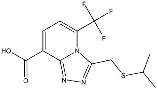 3-[(propan-2-ylsulfanyl)methyl]-5-(trifluoromethyl)-[1,2,4]triazolo[4,3-a]pyridine-8-carboxylic acid Structure