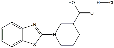 1-(1,3-benzothiazol-2-yl)piperidine-3-carboxylic acid hydrochloride 구조식 이미지