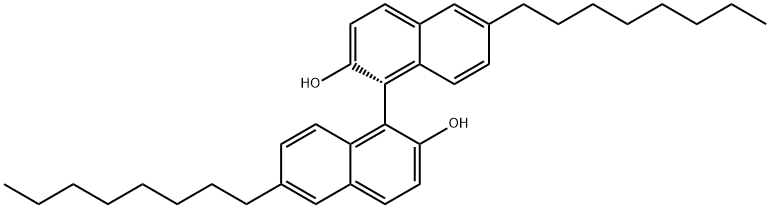 (R)-6,6'-dioctyl-[1,1'-binaphthalene]-2,2'-diol 구조식 이미지