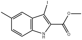 methyl 3-iodo-5-methyl-1H-indole-2-carboxylate 구조식 이미지