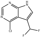 4-Chloro-5-(difluoromethyl)-7H-pyrrolo[2,3-d]pyrimidine 구조식 이미지