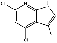 4,6-dichloro-3-iodo-1H-pyrrolo[2,3-b]pyridine Structure