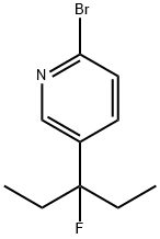 2-Bromo-5-(3-fluoro-3-pentyl)pyridine 구조식 이미지