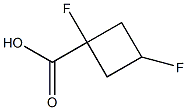 1,3-difluorocyclobutane-1-carboxylic acid Structure